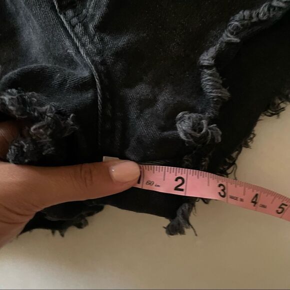 GUESS Mya Zipper Denim High Rise Shorts sz 24 - Picture 12 of 12